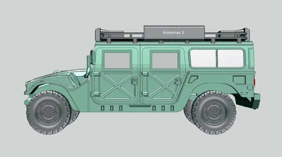 Στρατιωτικό τυποποιημένο τοποθετημένο όχημα Jammer με την απόσταση μπλοκαρίσματος 200m