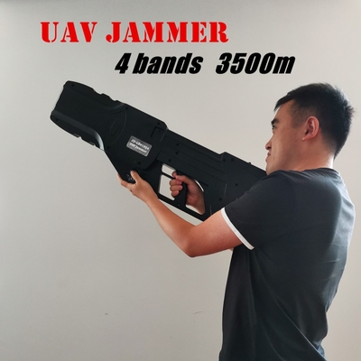 Φορητό Jammer 1.5km κηφήνων μορφής πυροβόλων όπλων απόσταση μπλοκαρίσματος